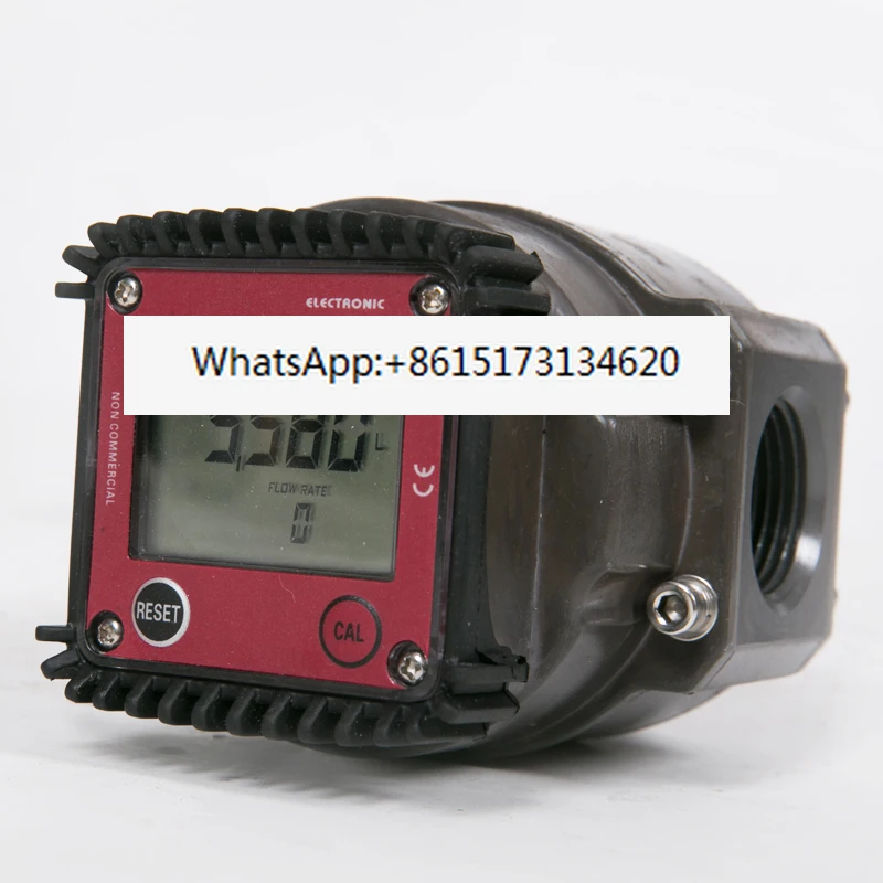 K24 waist wheel electronic digital flow meter, gasoline gas meter, aluminum alloy body, 4-port with instantaneous flow rate