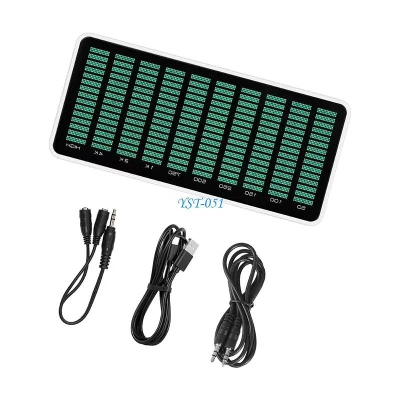 E15A High Resolution Spectrum Analyzers 50Hz-20KHz Band Double Signals Input And Customizable Curved Mode For DIY Audios