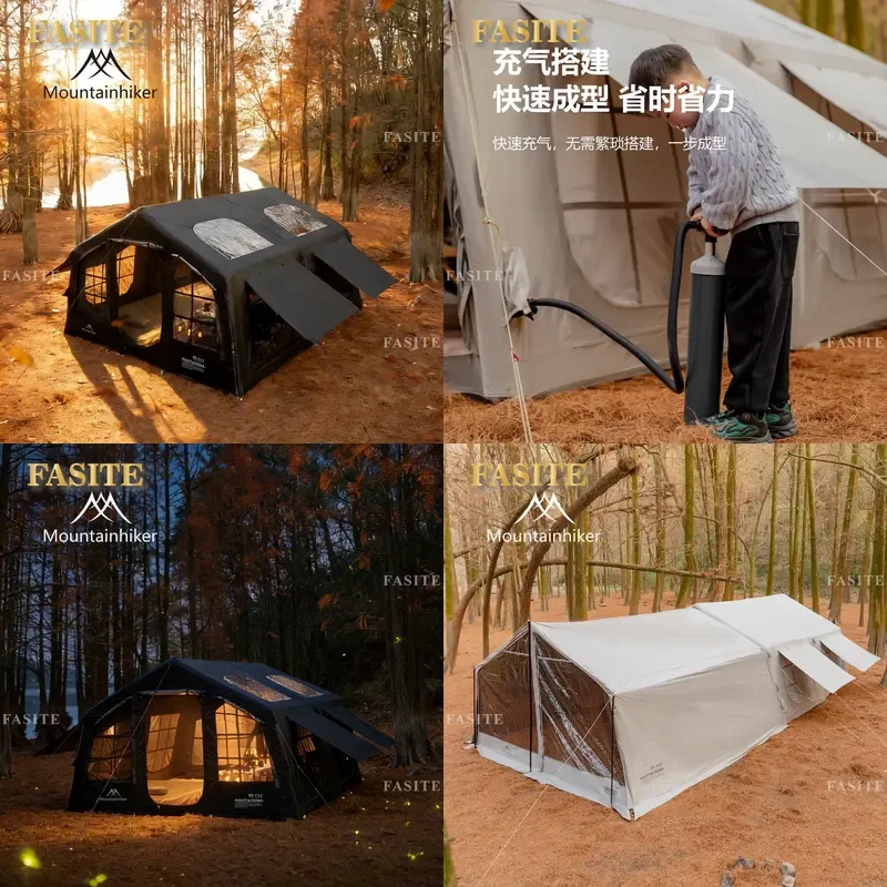 For Mountain guest 13.6m2 Inflatable Tent Outdoor Camping Multi-Person Large Capacity Leisure Rainproof