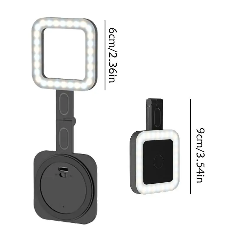 Selfie Light For Phone Magnet Mobile Phone Fill Light 30 LEDs Square Magnetic Mobile Fill Lamp Dimmable Bright For Laptop