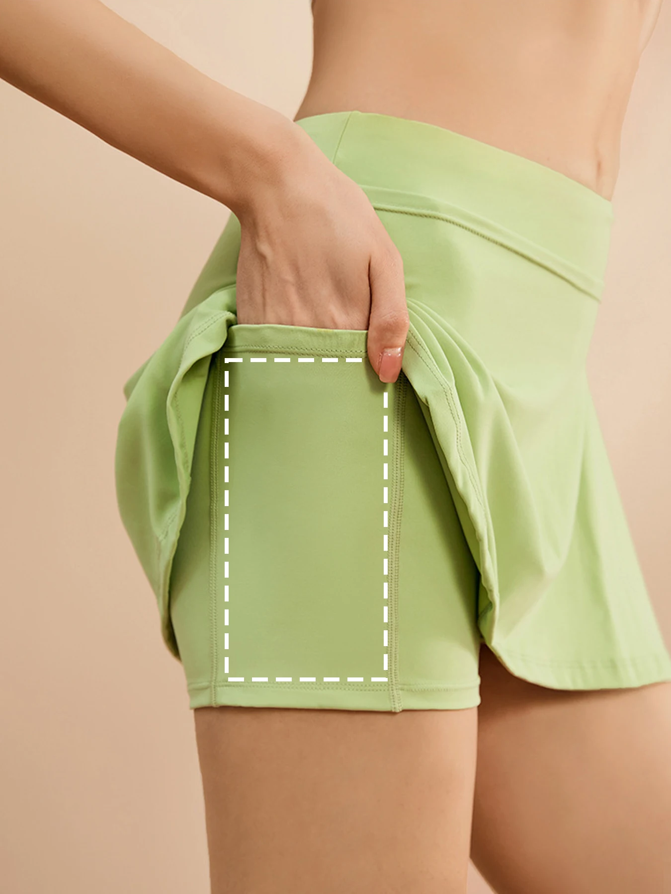New Butterfly Bow Tennis Skirt - Built-in Shorts Anti-Chafing Quick Dry, Yoga Gym Workout Split Skirt