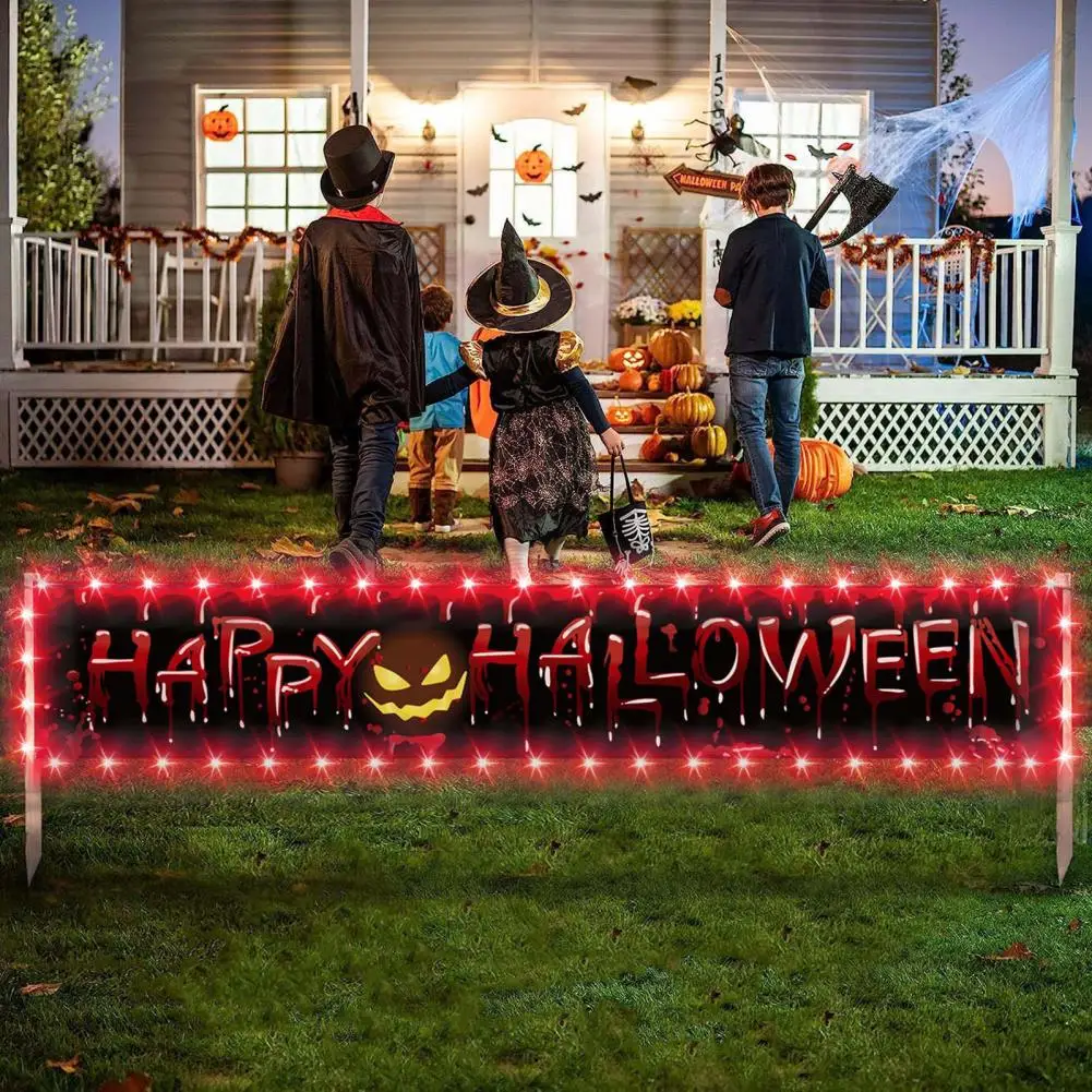 Ghost Festival Decor Halloween Party Supplies Spooky Halloween Photography Props Extra-long Wear-resistant Pumpkin Print for A