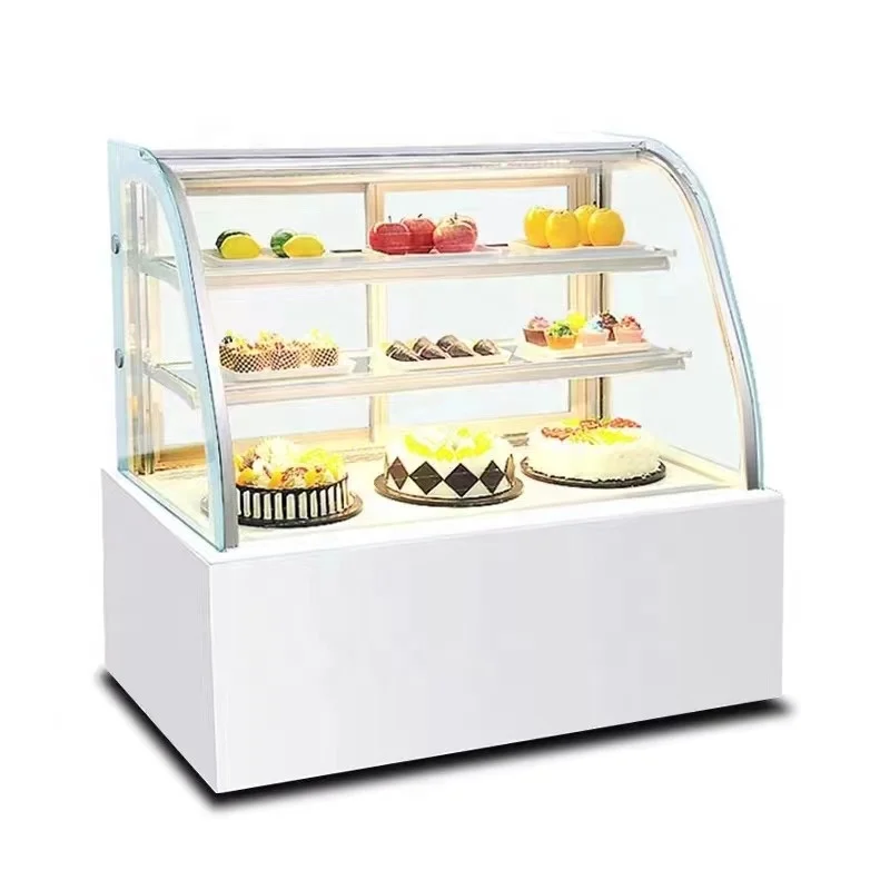 

3 Shelf Cake Showcase Refrigerator with Tempered Glass Bakery Showcase Refrigeration Equipment