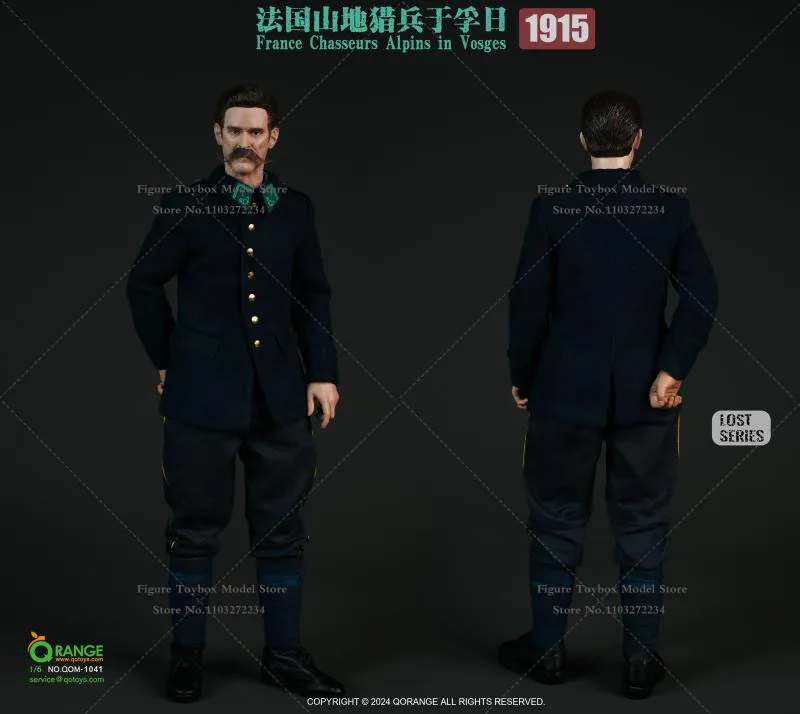 QORANGE QOTOYS Lost Series QOM-1041 1/6 프랑스 Chasseurs Alpins in Vosges 1915 Memorial Military 12" 풀 세트 맨 액션 피규어