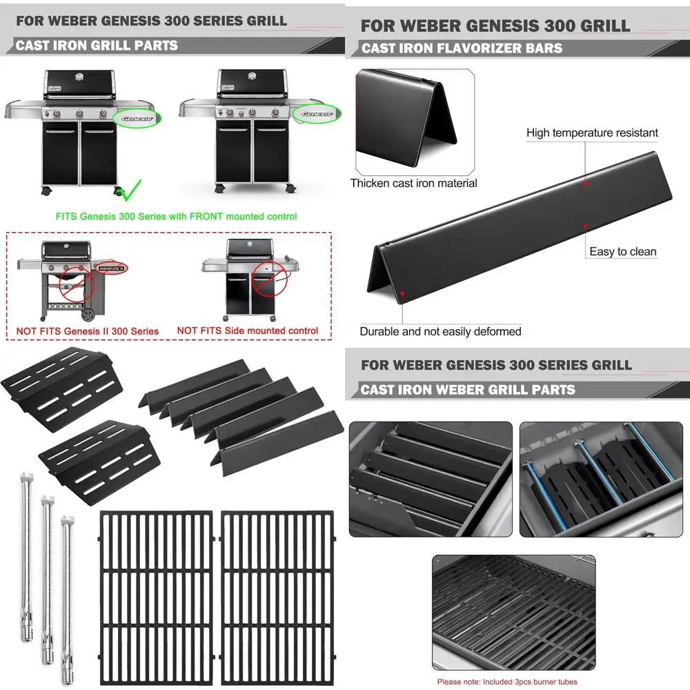 

Weber Genesis E-310/E-330/S-330 EP-330 S-310 Grill Replacement Parts: Flavorizer Bars, Grates, Heat Deflector, Burner Tubes