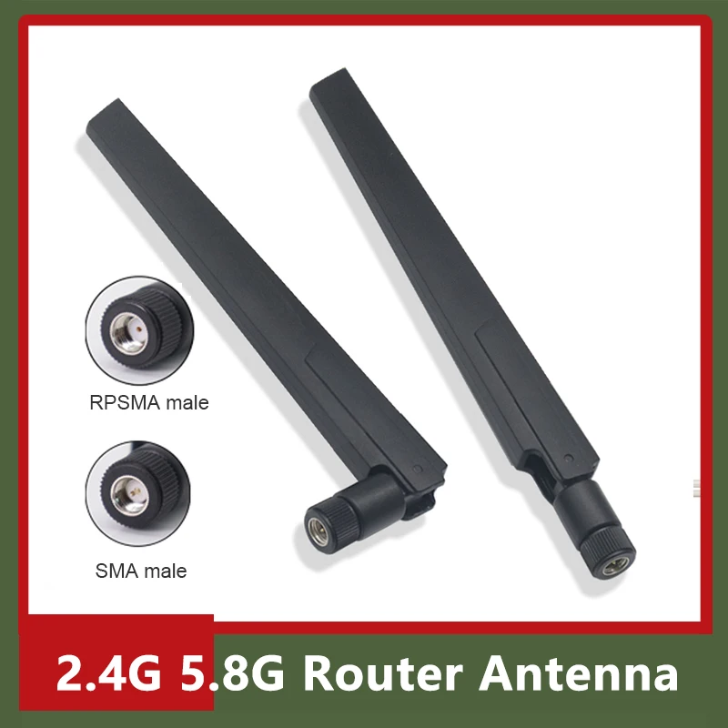 1pcs Dual Band Omnidirection WIFI Router Antenna 10dBi 2.4G 5G 5.8G SMA Male Amplifier WLAN Router Singal Booster