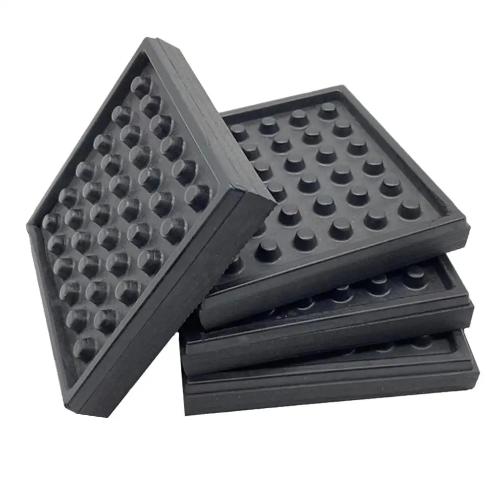 Compact 4Pcs Exercise Equipment Mats with Anti Vibration Technology Non Slip Stability for Treadmills and Gym Machines