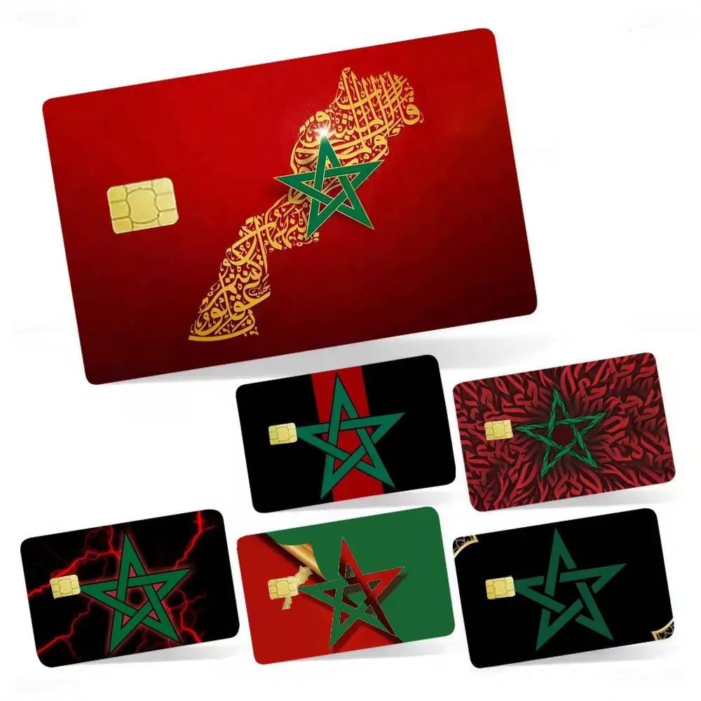 

Popular M-Morocco Flag Laser Holographic Sticker Skin Cover for Credit Bank Debit Card