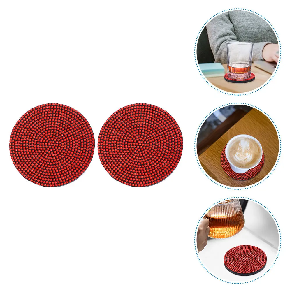 

2pcs Car Coaster Anti-Slip Cup Coaster For Car Pvc Waterproof Glitter Coasters Cup Holders Auto Accessories Vehicle Pads