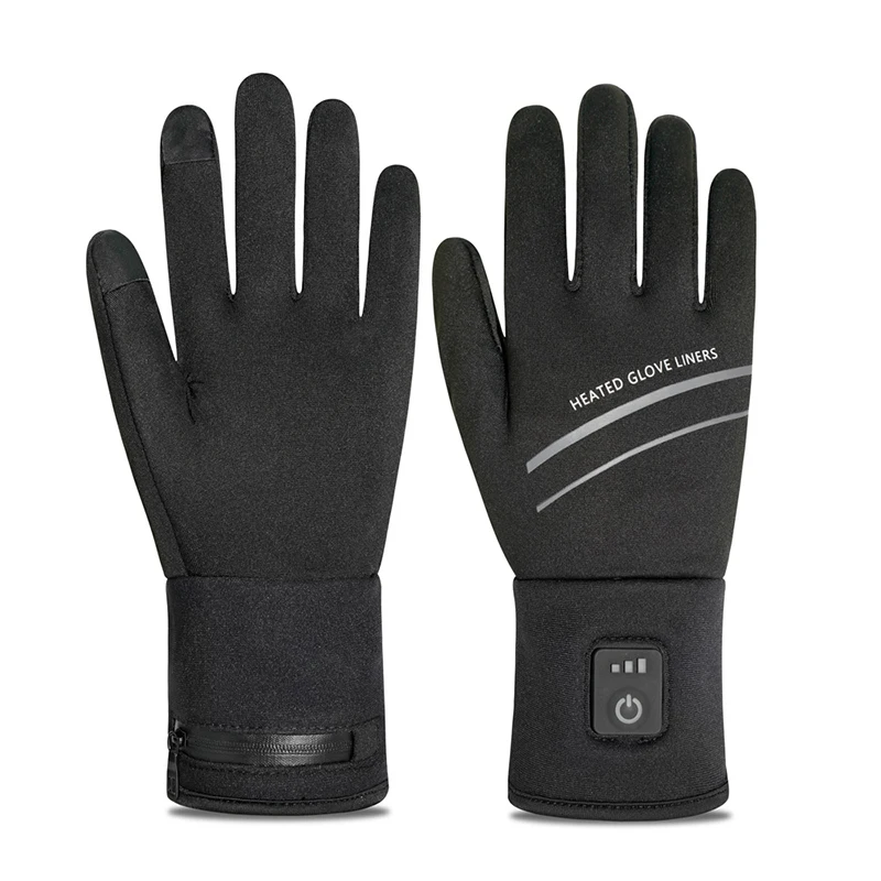 Touch screen Electric Battery Powered Heated Riding Gloves fingertips heated gloves grossiste  gant  chauffant