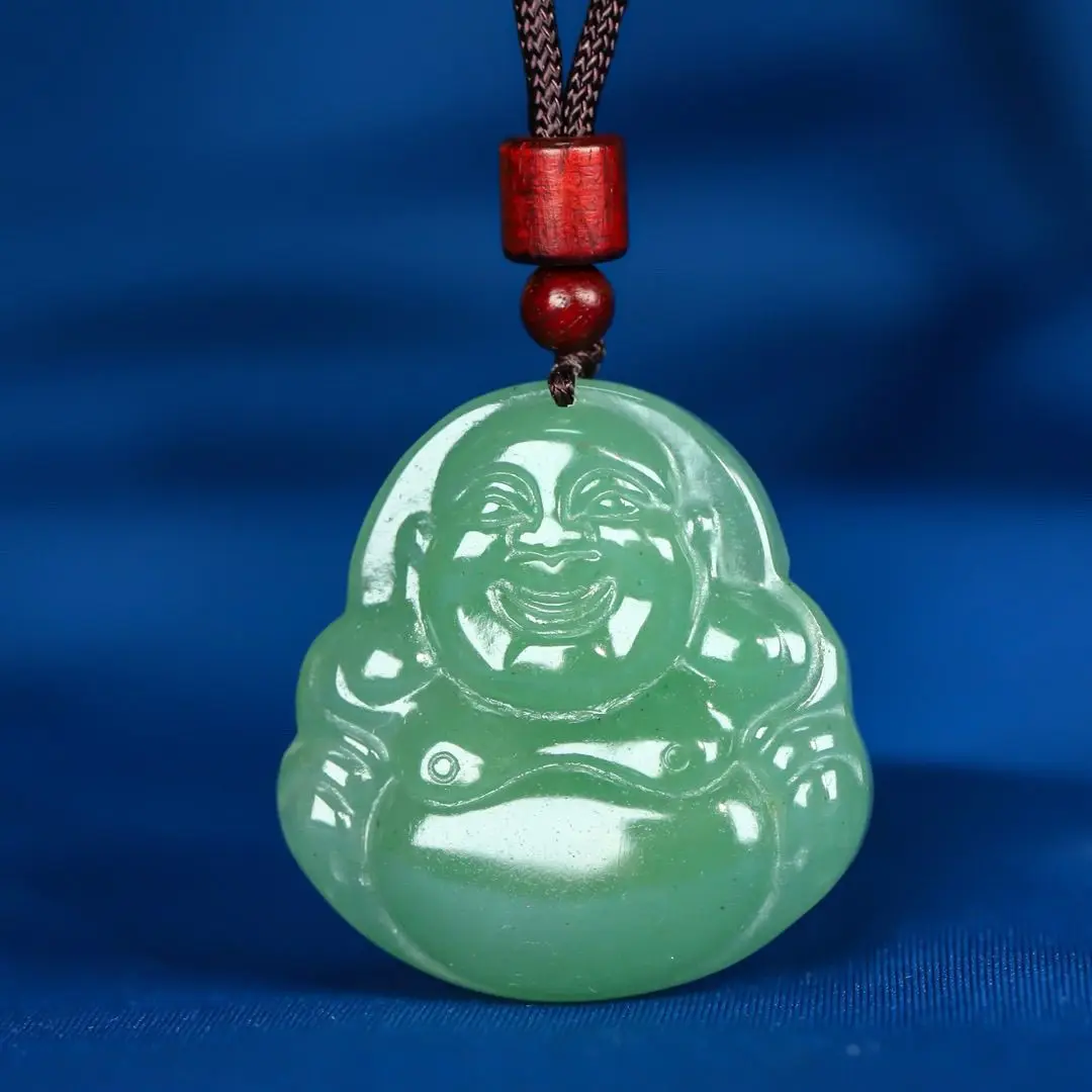 

Natural Dongling Jade Big Belly Maitreya Buddha Pendant Large Buddha Fashion Pendant Buddha Gong Pendant