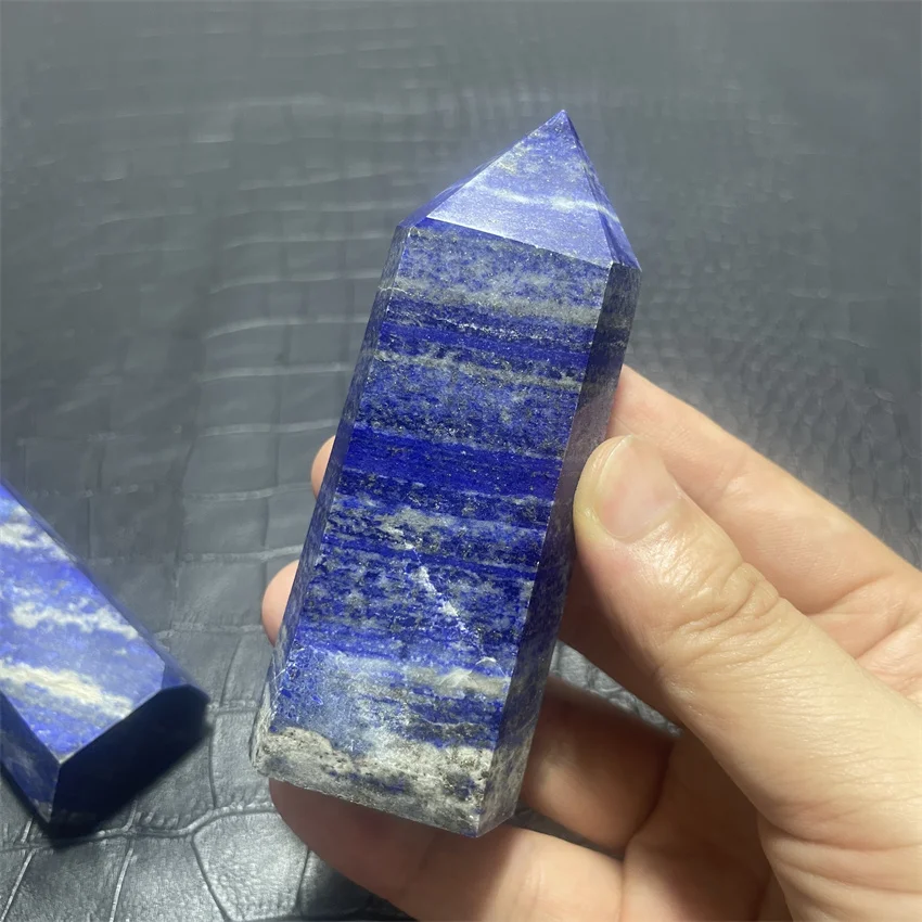 Natural Stone Lapis Lazuli Quartz Crystals Wand Point Home Decortion Gemstone Wicca Wichcraft Spiritual Reiki Tower Healing