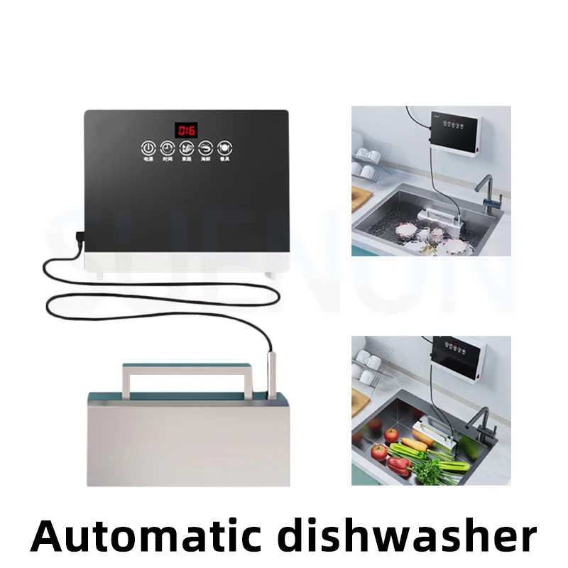 Ultrasonic Dishwasher Portable Household Sink Dishwasher No Installation Dishwasher Automatic Cleaning Machine