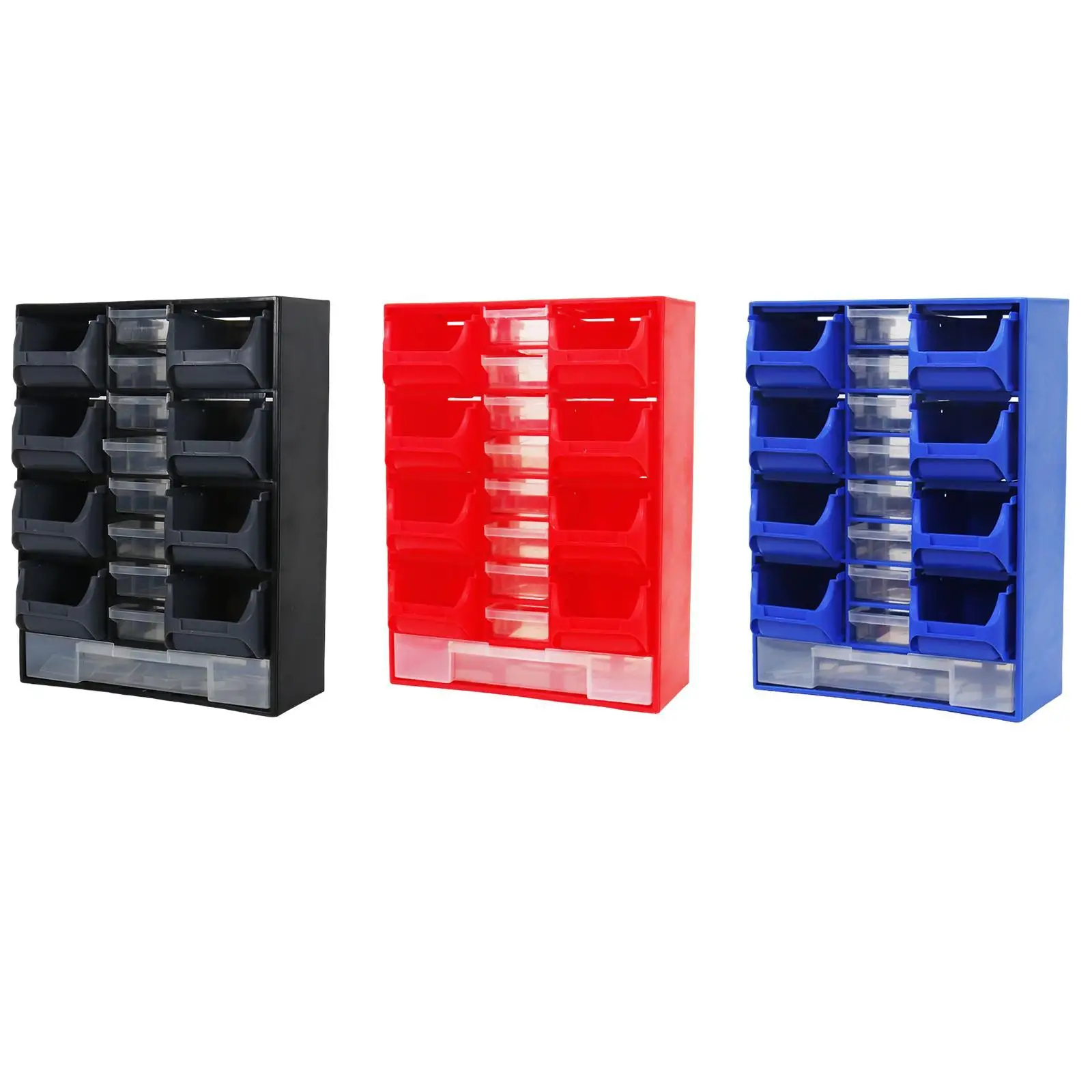 Small Parts Organizer Tool Box Wall Mount Multi Drawers Storage Bins for Small Items