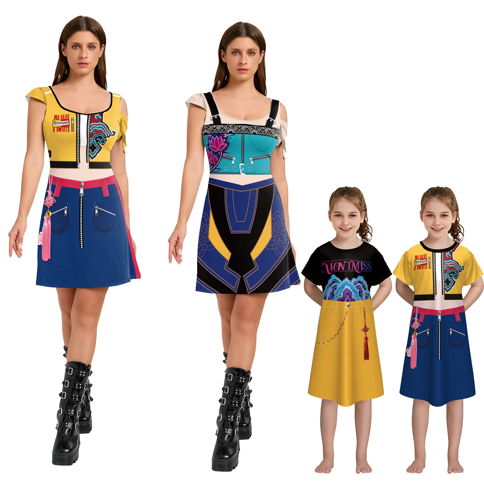 

Girl Anime Kpop Demon Hunters Cosplay Costumes Mira Rumi Zoey Dress Halloween Party Stage Role Play Clothes Adult Women Outfits