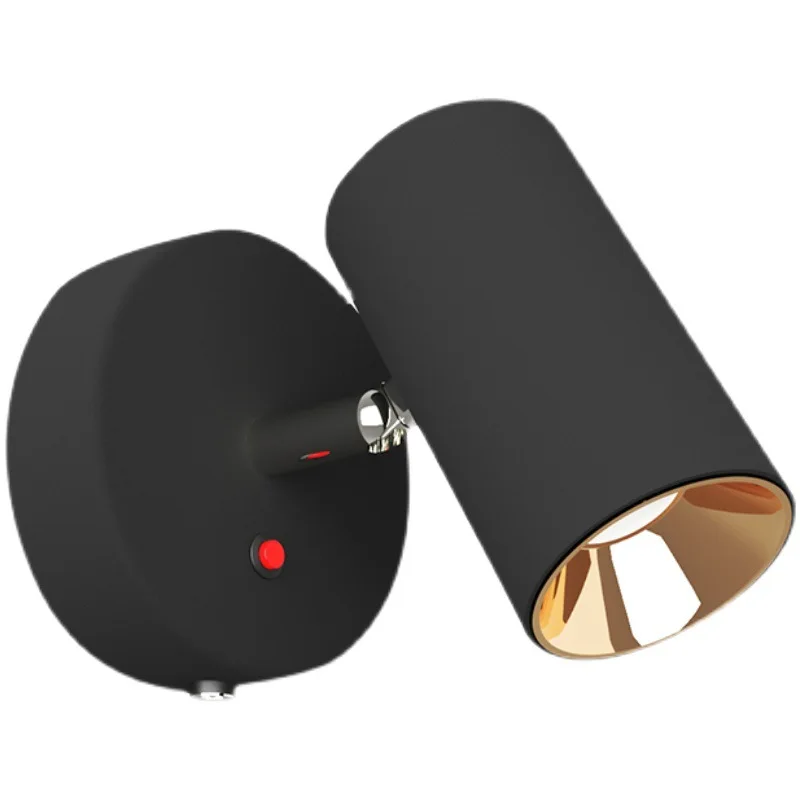 

Rechargeable spotlight, wireless bedside wall lamp without punching holes