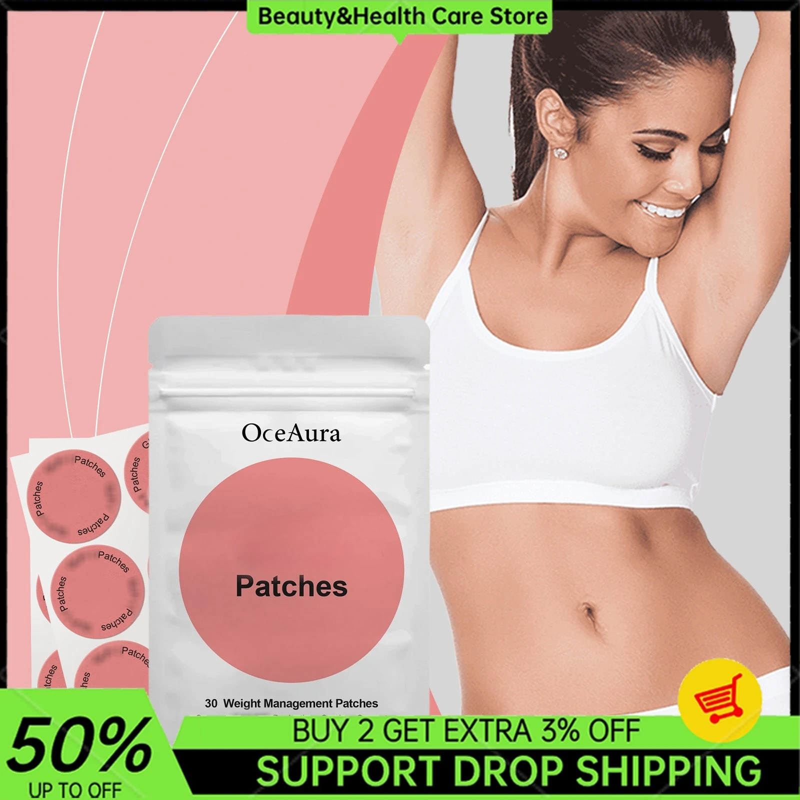 

30/90PCS Hot Assistive Care Patch Burns Gently and Has A Long-lasting Weight Loss Slimming Effect Making Beauty and Health Tools