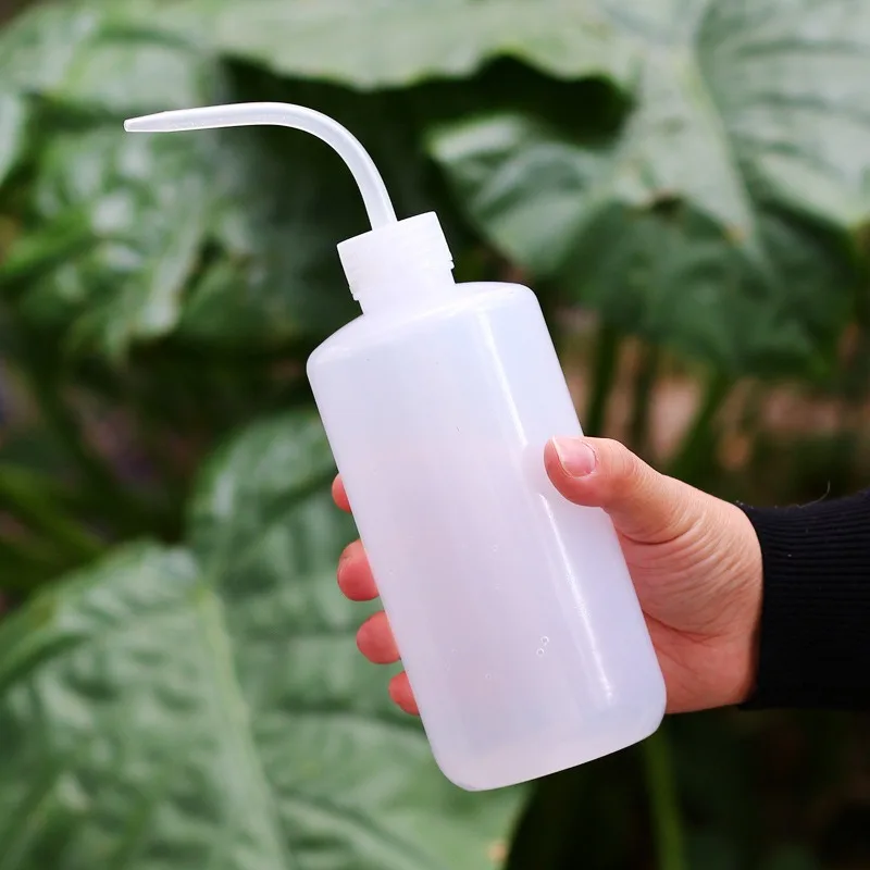 250/500/1000mL elongated curved spout watering tool, squeeze type pointed spout watering pot, horticultural supplies