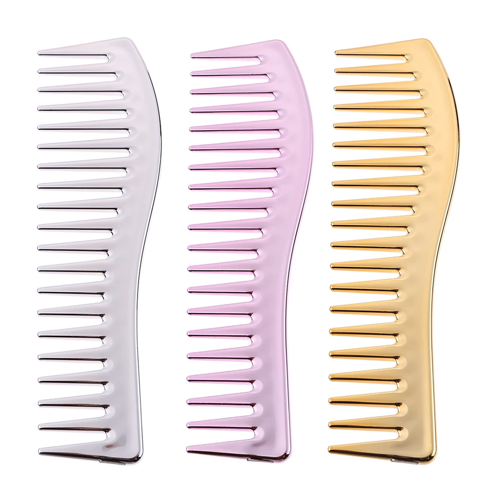 

Scalp Massage Hair Brush Resin Electroplating Hairdressing Comb Detangling Comb Barber Clipper Combs for Beauty Salons Home Use