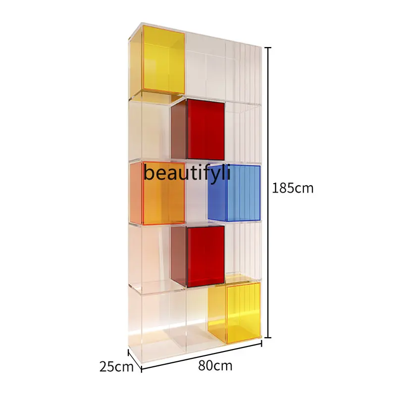 zq Acrylic Display Cabinet Transparent Clothing Store Display Bookshelf Multi-Layer Cell Curio Cabinet