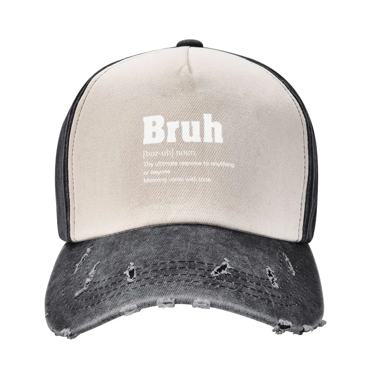 Bruh Definition Baseball Cap Big Size Hat Golf Wear Women Men's