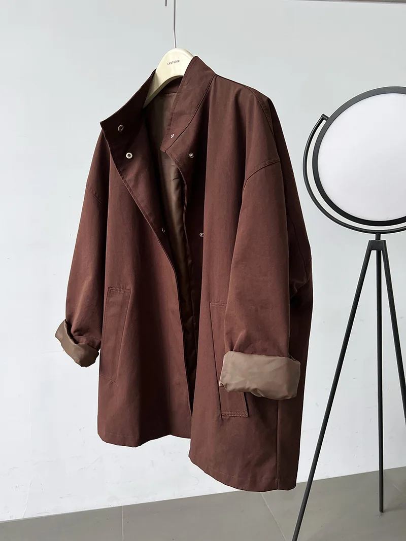 LANMREM Temperament Short Trench For Women Lapel Single Breasted Solid Color Pockets Design Coat 2026 Spring Autumn New 2Z2225 45 IMG_2912(20230913-120631).jpg
