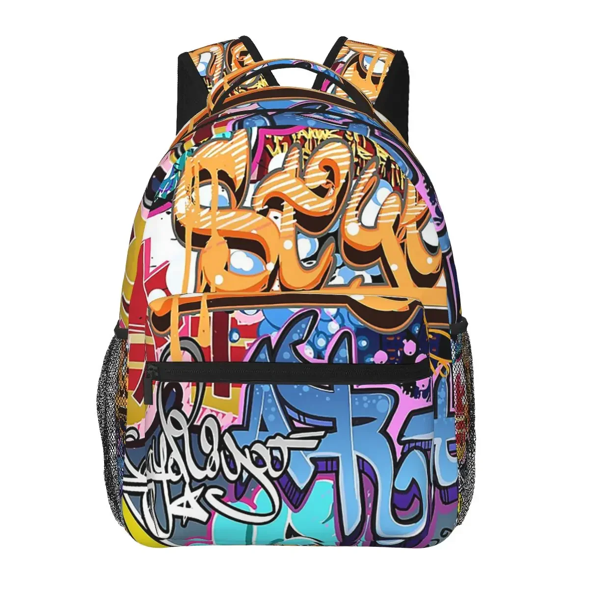 

Urban Street Graffiti Art Backpacks Boys Girls Bookbag Students School Bags Cartoon Travel Rucksack Shoulder Bag Large Capacity