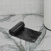 100pcs Mini Garbage Bags Black Small Trash Can Liners for Car Dog Waste Bathroom Leakproof Thick Material Pet Poop Container