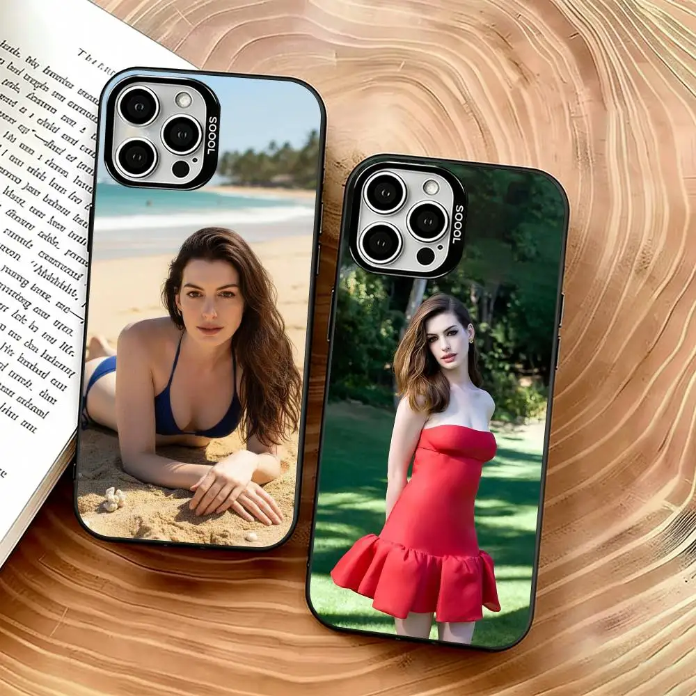 

Anne Hathaway Phone Case For iPhone 17,16,15,14,13,12,11 Plus,Pro Max,XS,Colorful Silver Phone case Funda Cover
