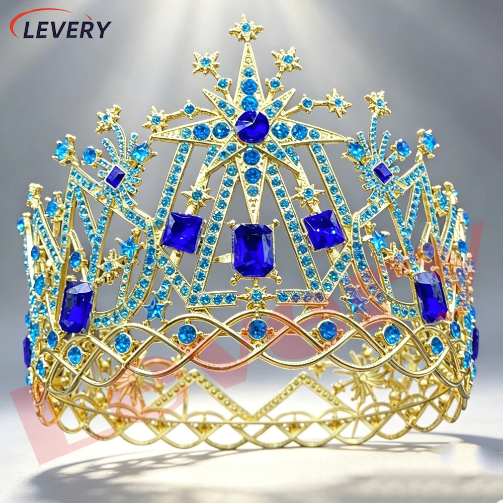 Levery New  MGI All Stars 2026 Crown Rhinestone Tiara for Women, Wedding Prom Birthday Pageant Costume Headpiece