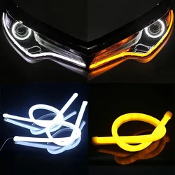 2 pezzi 30cm 45cm 60cm veicolo DRL striscia flessibile tubo led auto luci di marcia diurna indicatore di direzione occhi di angelo car Styling