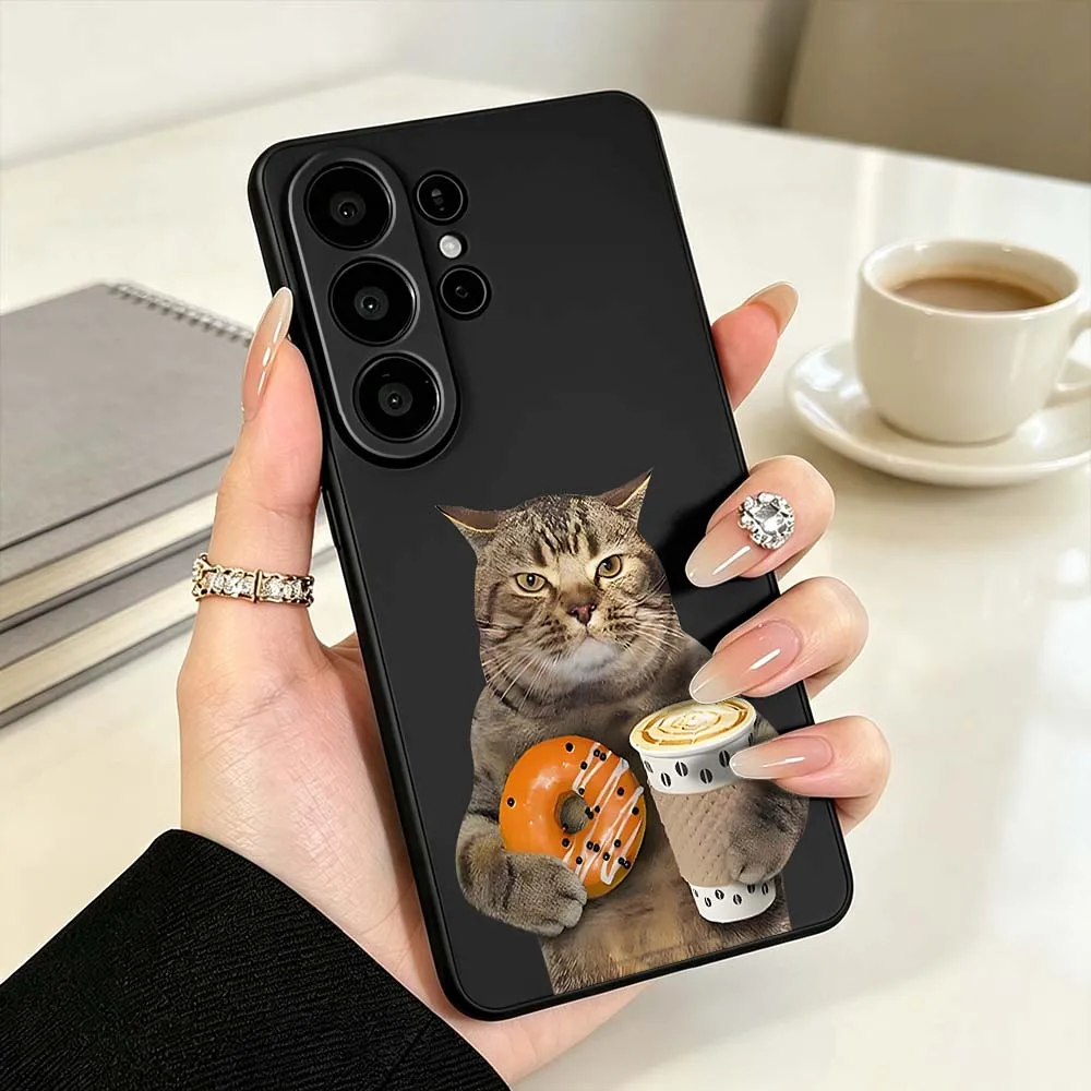 Cartoon Animals Cute Gift For Samsung Galaxy S26 S25 S24 S23 S22 S21 S10 FE Plus Edge Ultra Black Phone Case