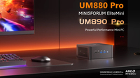 MINISFORUM Gaming Mini PC UM890 UM790 XTX AMD Ryzen 9 8945HS 8845HS 2*USB4 2*DDR5 2*2.5G NUC Oculink Dock office Computer WiFi6