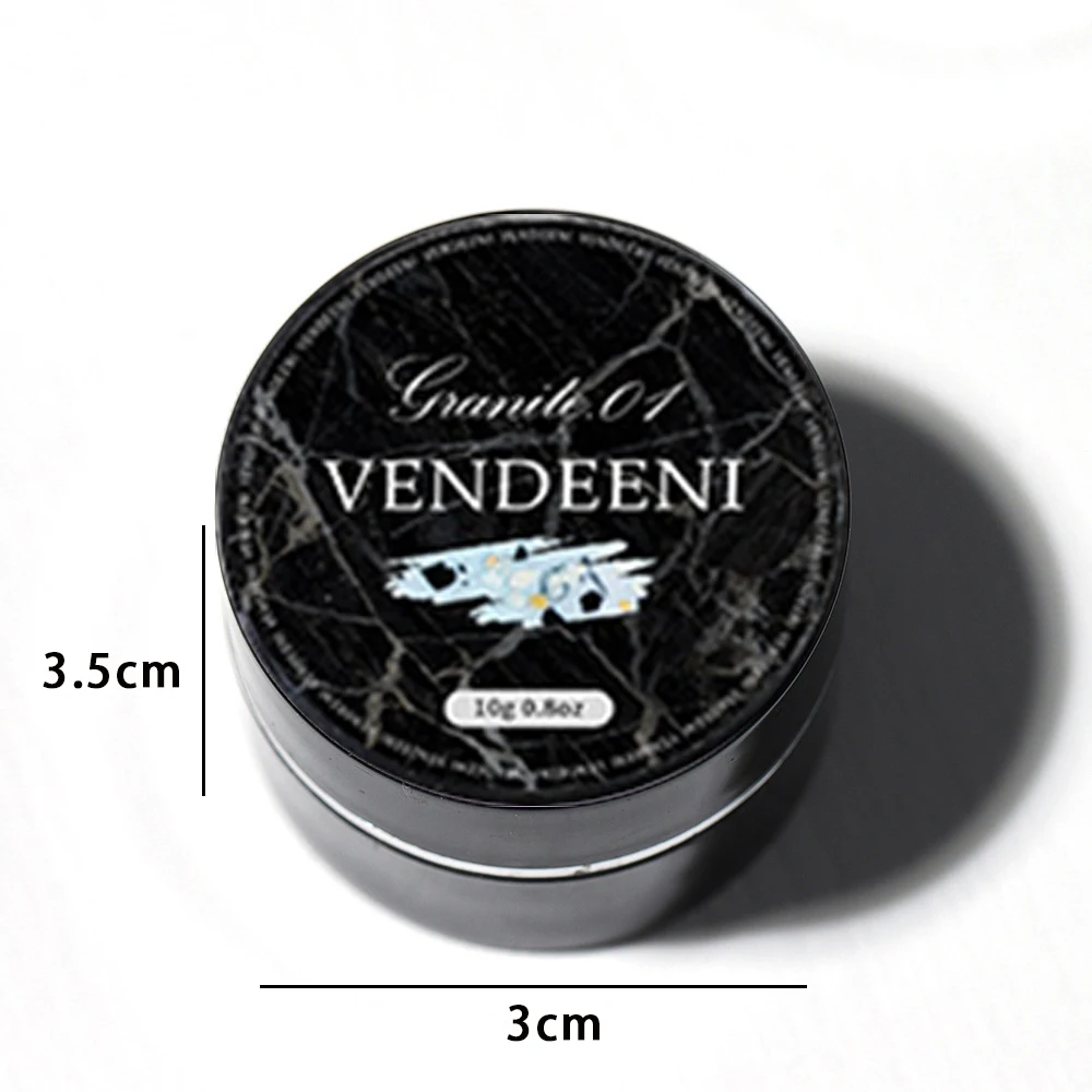 Vendeeni 6 ألوان/مجموعة الجرانيت الفن هلام مسمار البولندية نقع قبالة الأشعة فوق البنفسجية LED روك الملمس الرخام تأثير مانيكير ورنيش طلاء الأظافر 10 جرام