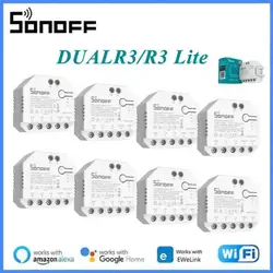 SONOFF DUALR3 Dual R3 Lite Smart Wifi Curtain Switch for Electric Motorized Roller Shutter Control Via Alexa Google Home eWeLink