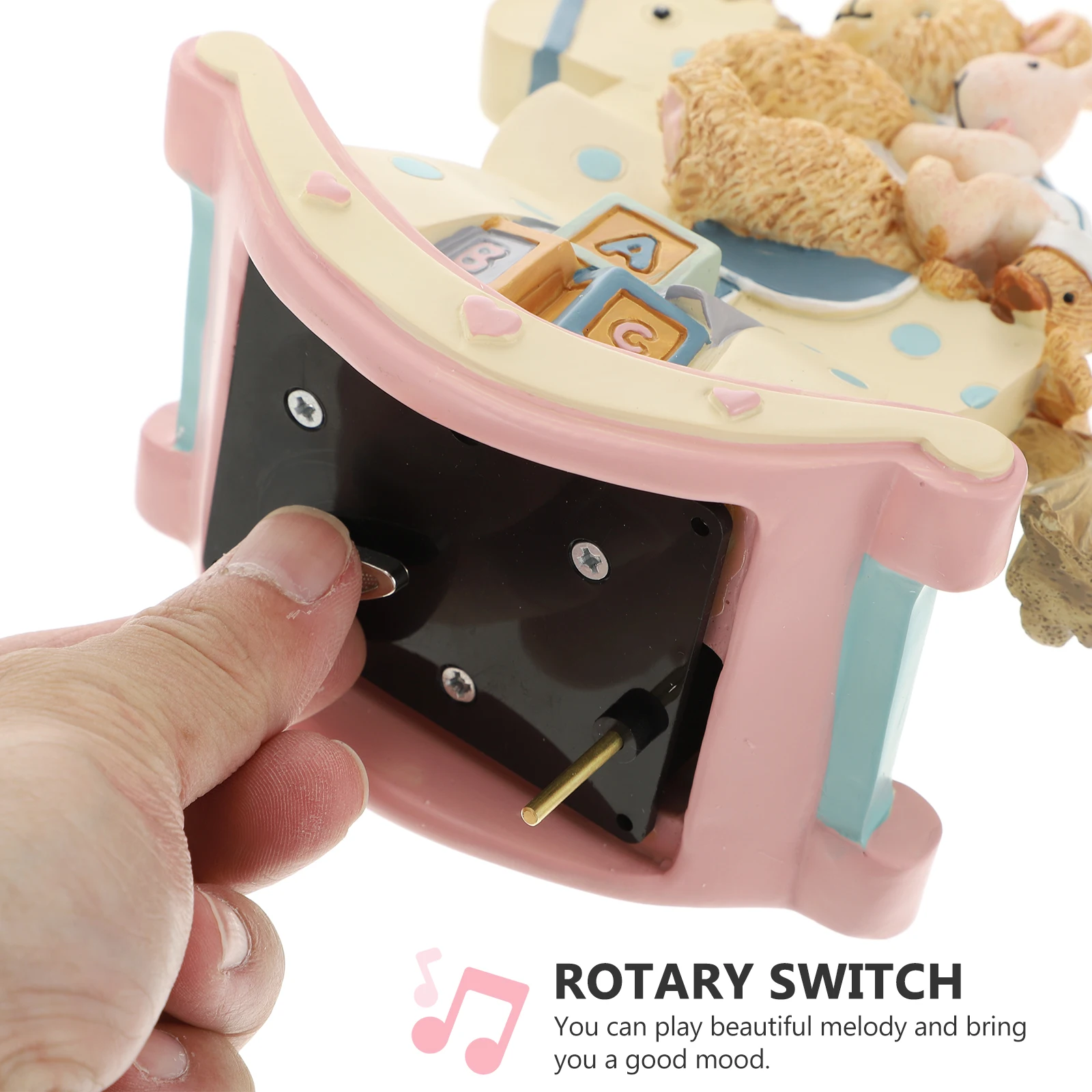 

1pc Resin Music Box Creative Melody Box Desktop Ornament Gift For Holiday Home Decorative Practical Present