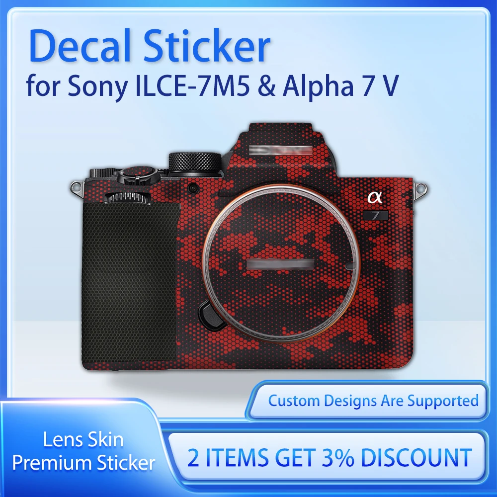 Para sony ILCE-7M5 & alpha 7 v câmera pele decalque capa filme envoltório de pele coberto decalque pele a7m5 película protetora