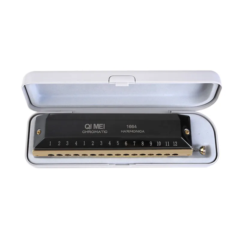 

Hooqu Factory Wholesale Good Quality 16-hole 64 Notes Chromatic Harmonica For Adult And Beginners Premium Mouth Organ