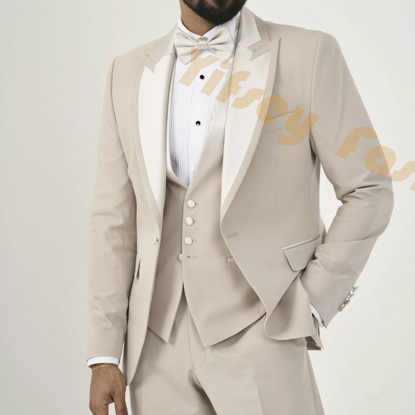 

Мужской костюм цвета хаки, комплект из 2 предметов: пиджак, жилет и брюки. Свадебный, для жениха, на заказ, люксовый бренд, приталенный крой, для выпускного вечера.