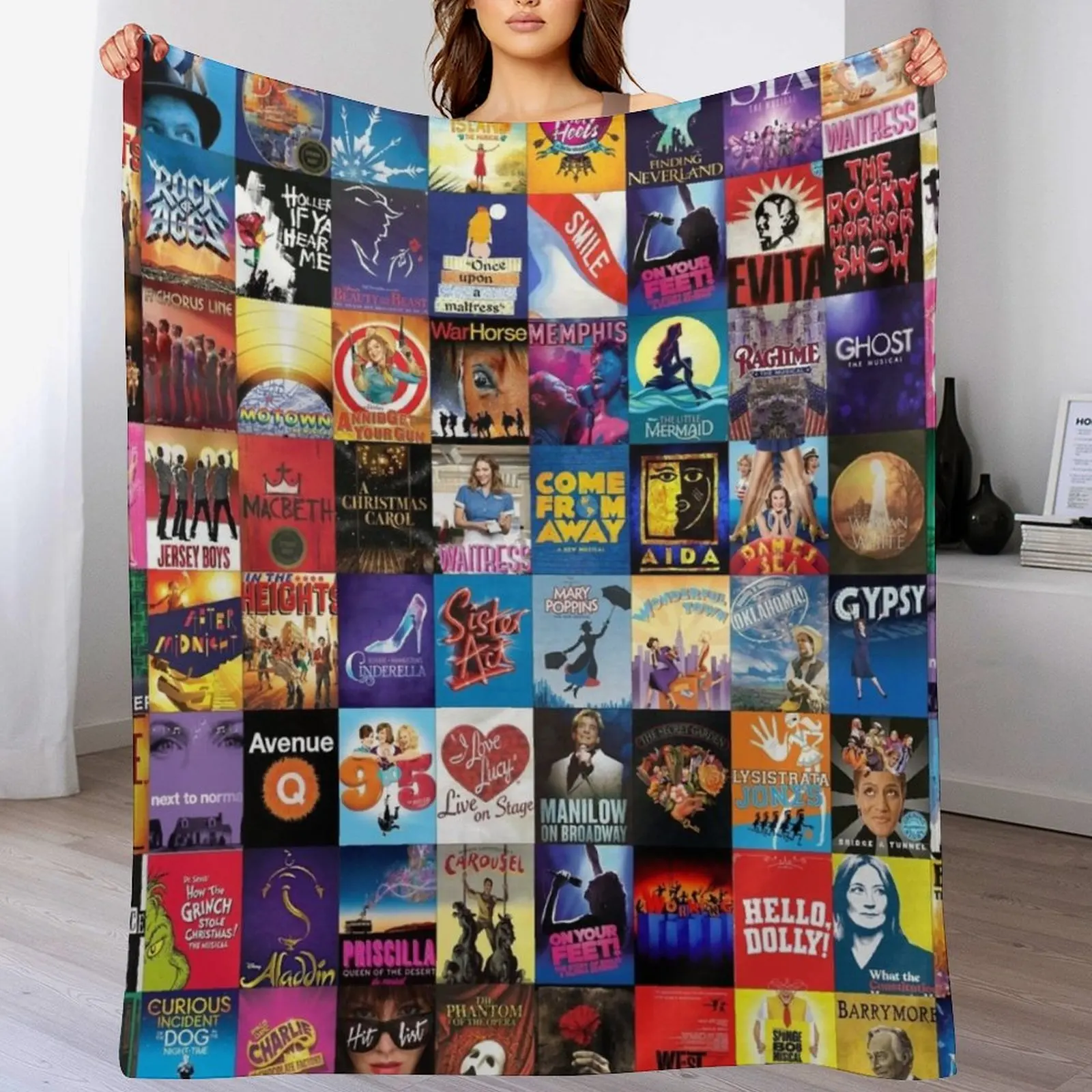 

Broadway Theater Throw Blanket sofa bed for babies christmas decoration Soft Beds Blankets