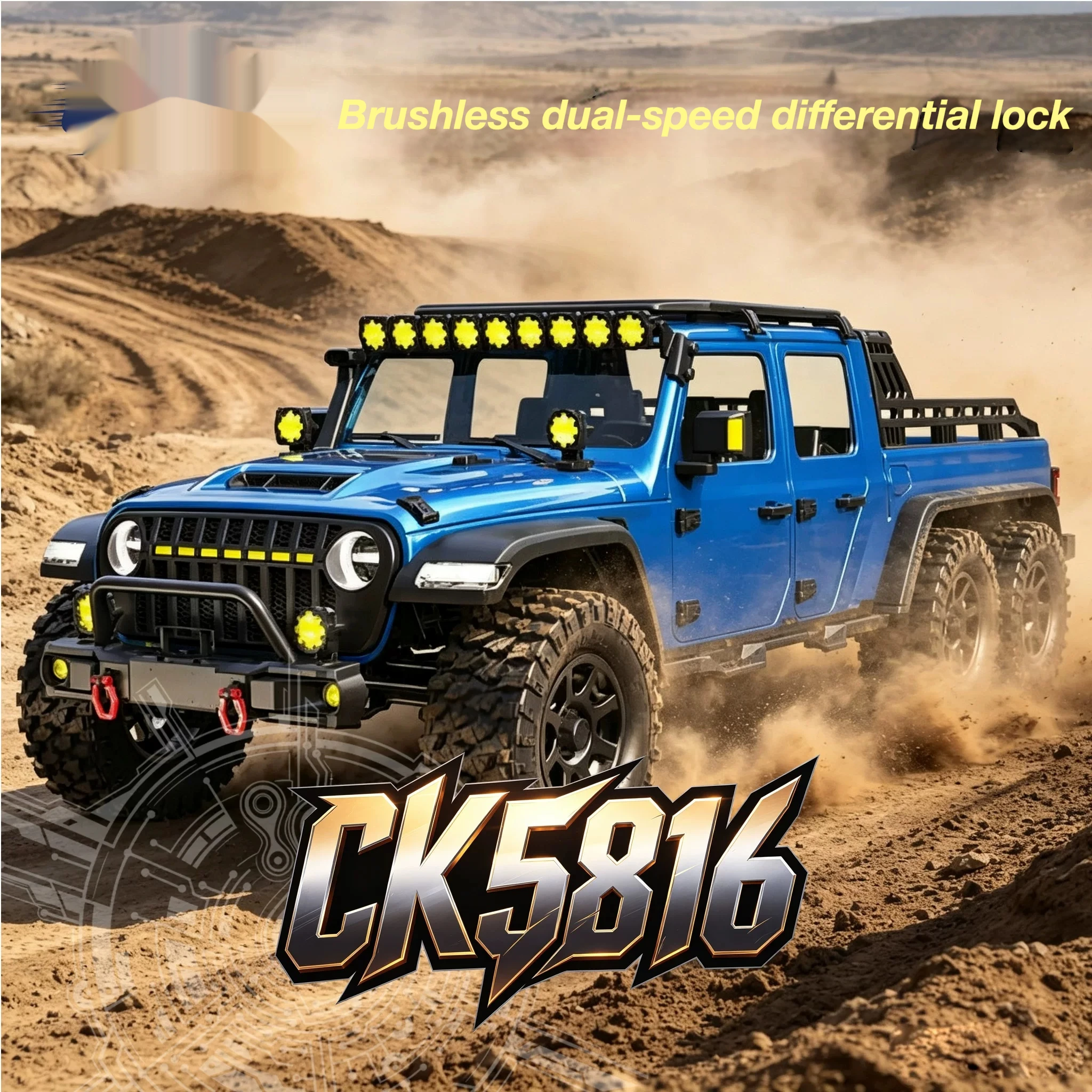 Chuangke Ck5816 6X6 Professional Brushless Rc Model Crawler 1 /7 Scale Remote Control Off Road Climbing Truck For Adults