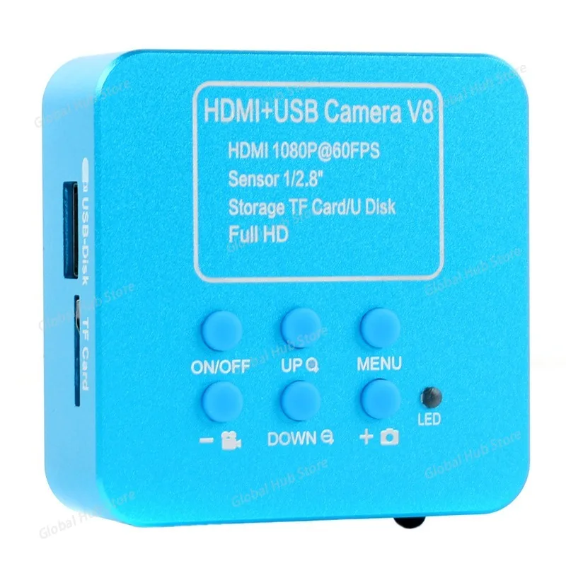 

TF USB HDMI Output 1080P Optical Microscope Industrial Camera USB Storage Video Recording Magnifying Phone Repair Video Camera