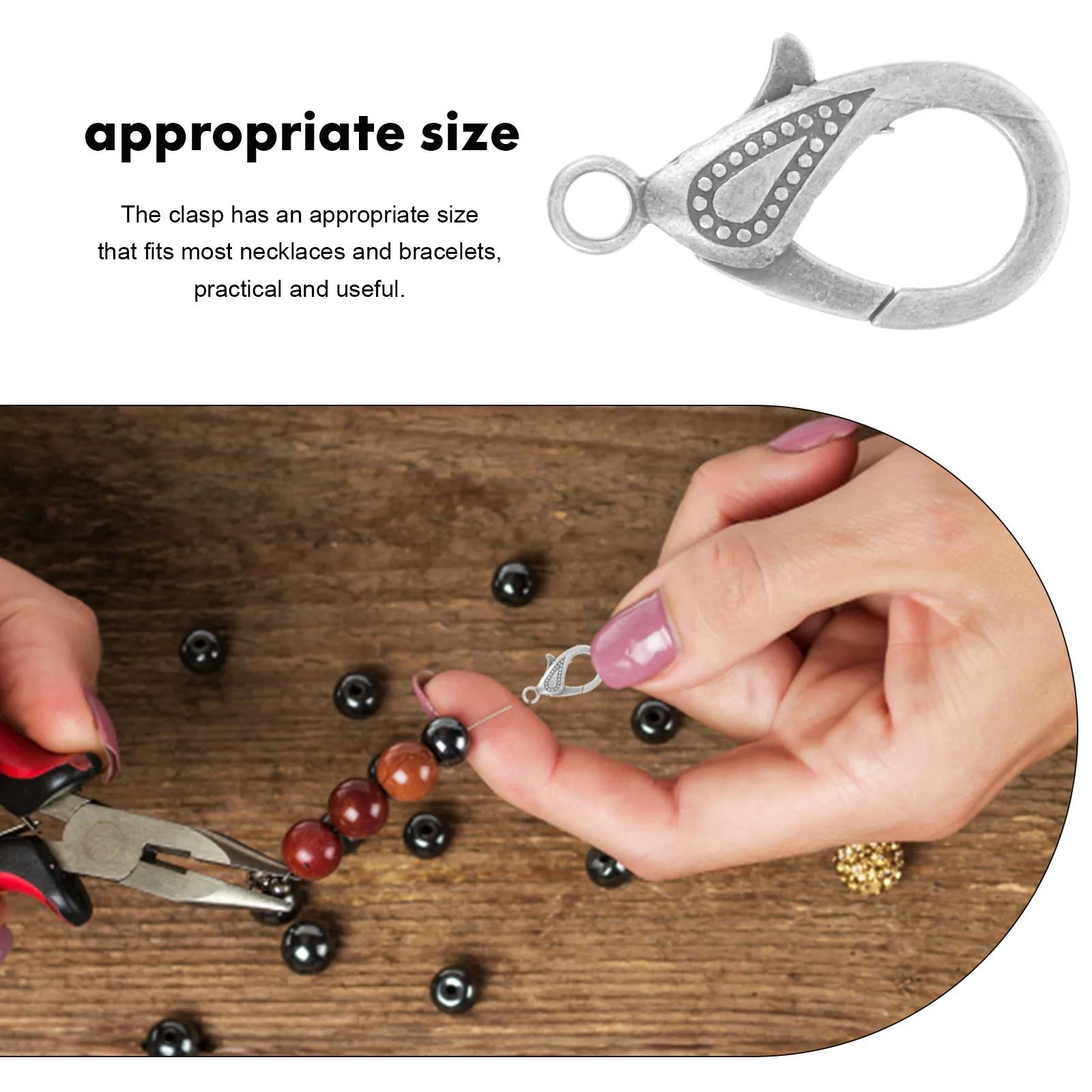 

50 Pcs Jewelry Making Accessories Lobster Clasps Zinc Alloy Bracelet Necklace Clasp Buckles Repair Connector for Handmade