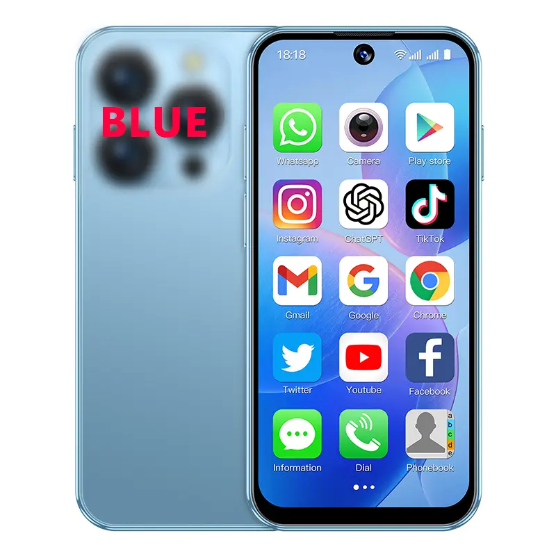 هاتف SOYES XS19 الذكي الصغير 3G بنظام أندرويد 10.0، انتظار مزدوج لشريحتين، شاشة 3.88 بوصة عالية الدقة، ذاكرة 2 جيجابايت + 16 جيجابايت، بطارية 2000 مللي أمبير، هواتف صغيرة مع خاصية التعرف على الوجه - 4