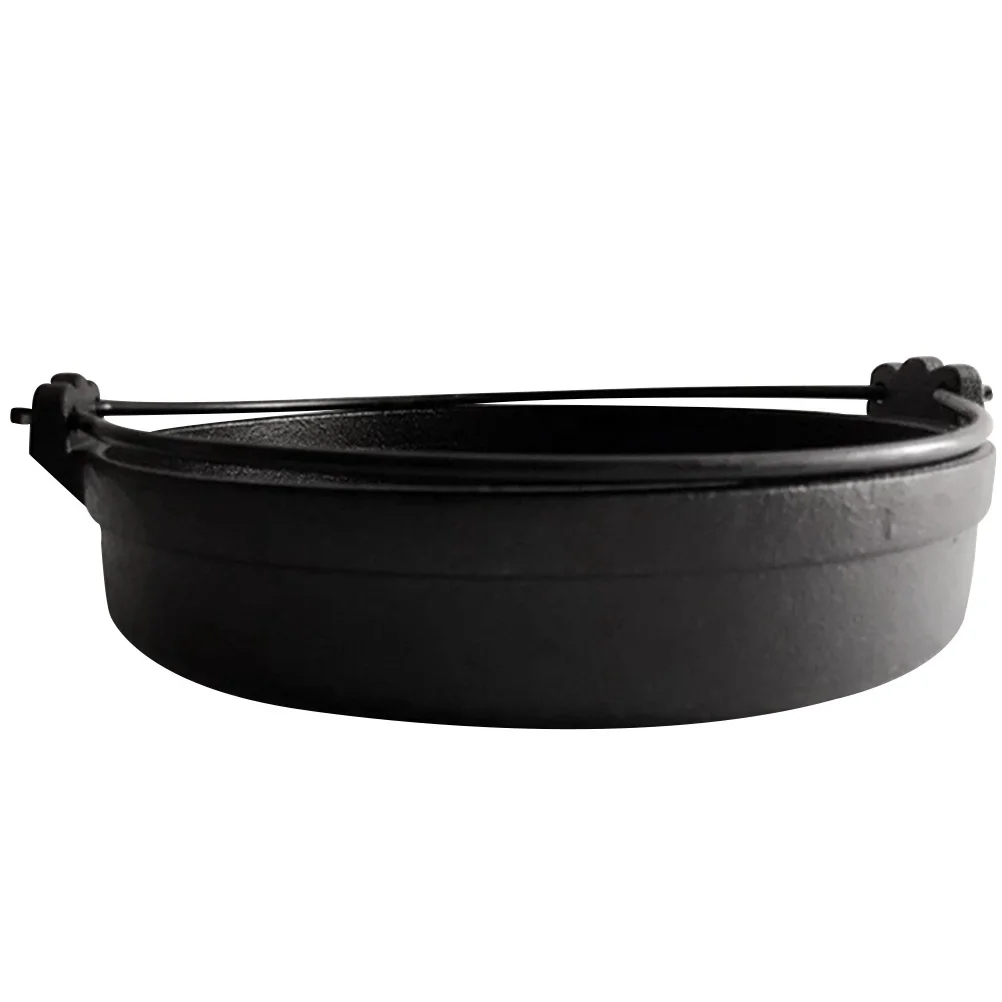 

Cast Iron Skillet Household Pan Kitchen Supply Dry Pot Outdoor Cookware Japanese Style Cooking Pans