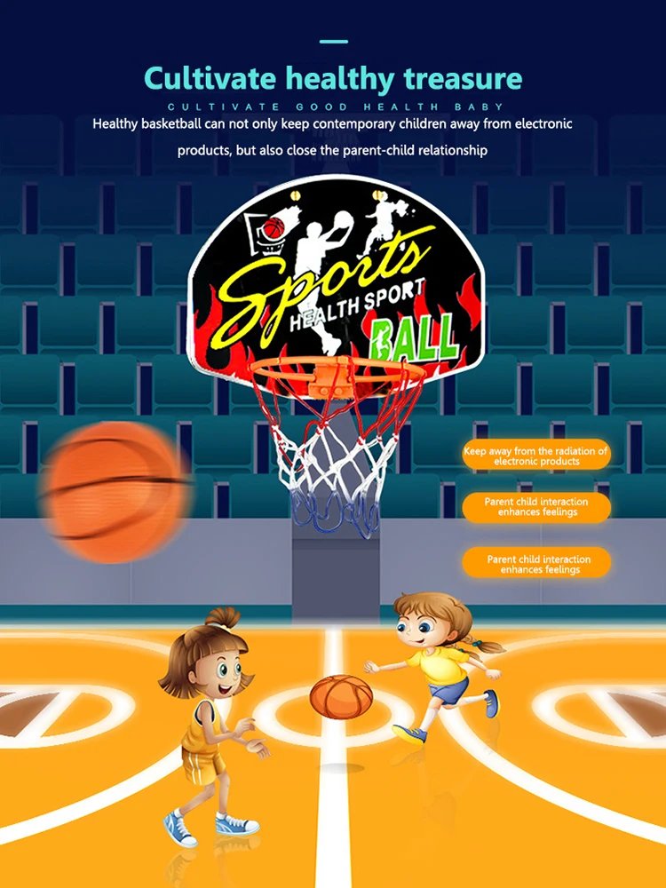 مجموعة طوق كرة سلة صغيرة محمولة مع كرة ومضخة قابلة للنفخ، مجموعة كرة سلة للعب في الأماكن المغلقة والخارجية للأطفال #2