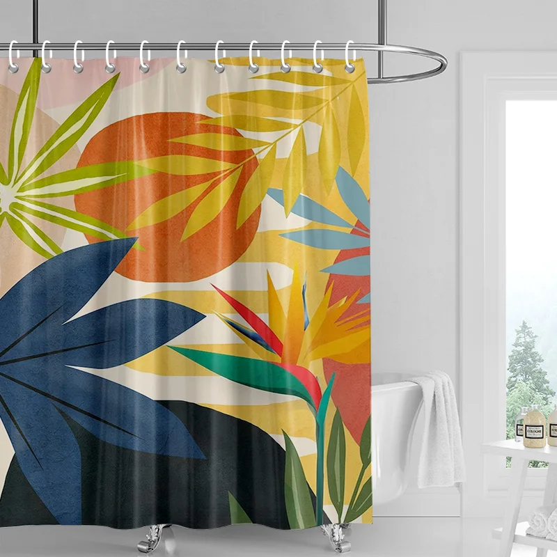 Nordic Minimalist Figure Illustration Shower Curtain Hotel Homestay Bathroom Partition Curtain Waterproof and Moisture-proof