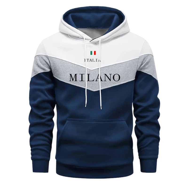 Heiße Angebote: Herren-Hoodies, Lässige Dreifarbig Gespleißte Langarm-Sweatshirts, Outdoor-Sportbekleidung, Jogging-Kleidung, Herbst-Winter-Sportbekleidung – Detail 5