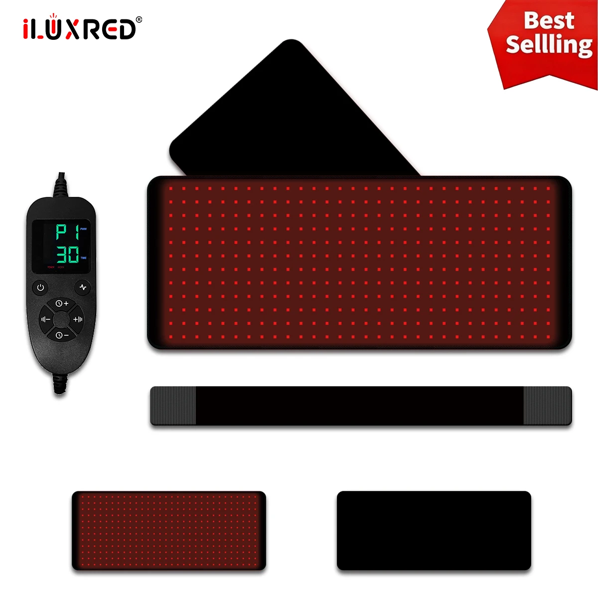 Red Light Therapy Belt Neck Support Infrared LED Heating Massage Wearable 660nm 850nm Red Light Device
