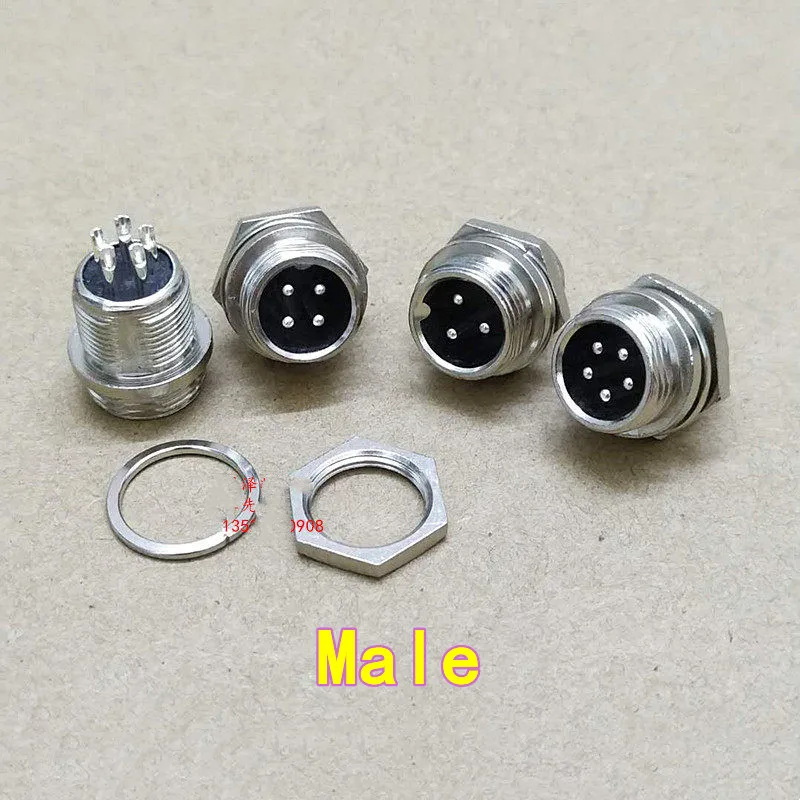 10PCS GX12 2-Pin/3-Pin/4-Pin/5-Pin/6-Pin GX Aviation Plug & Socket, Male & Female Cable Connector, RS765